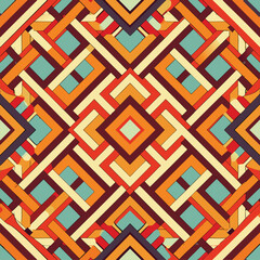 Abstract geometric pattern in warm colors. ideal for website backgrounds or fabric designs.