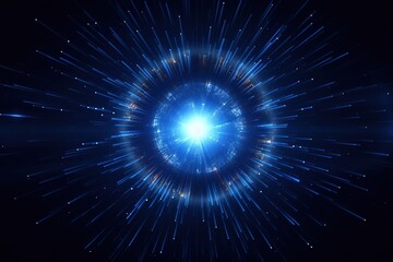 blue space particle form, futuristic neon graphic Background, energy 3d abstract art element illustration,