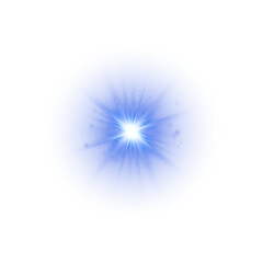 Sun Energy Flash. Vibrant Blue Light Burst Effect for Abstract and Magical Designs