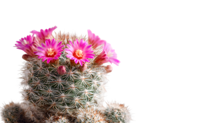 cactus flower isolated on white on white background 
