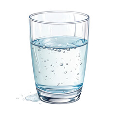 Glass of water isolated on transparent background PNG clear drinking water image hydration glassware PNG transparent background image pure fresh water PNG beverage isolated image