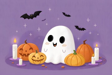 halloween background with pumpkins