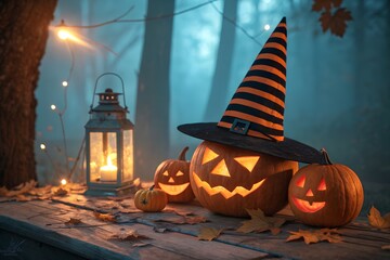 halloween pumpkin on a halloween background