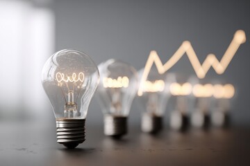 Innovative financial strategies showcase bright ideas for progress in business success and economic advancement at a modern office setting