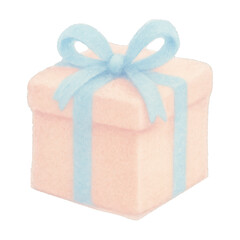 Obraz premium PNG Pastel gift box illustration.