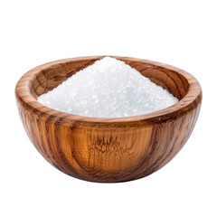 Heap of White Sugar Crystals in a Wooden Bowl, Sweetness Concept
