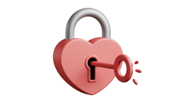 heart lock and key