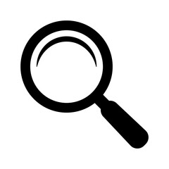 Magnifying glass icon, loupe symbol. Search icon.