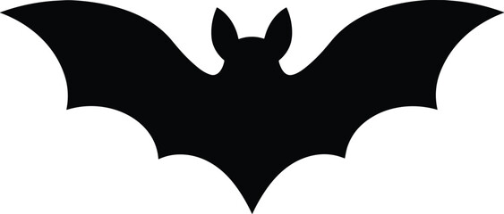 silhouette bat black vector