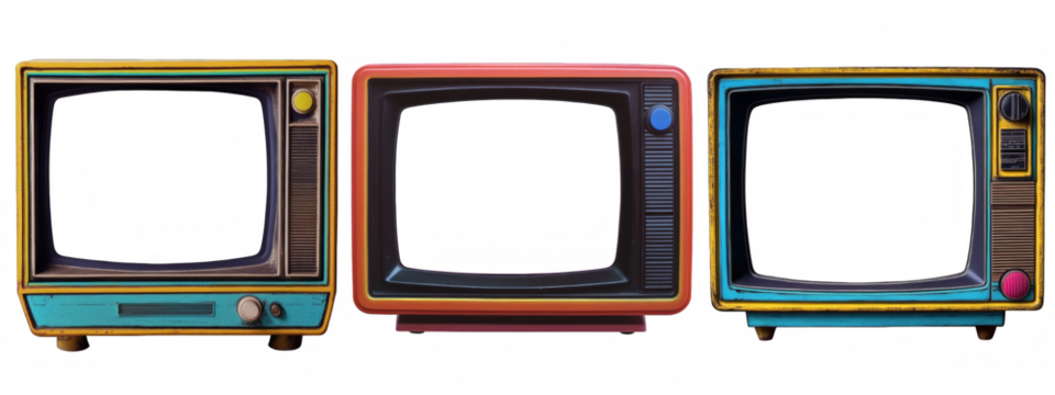 Retro television sets add a nostalgic touch to any project, perfect for vintage designs and creative concepts