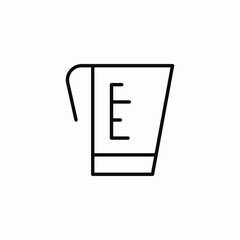 kitchen measuring cup icon sign vector