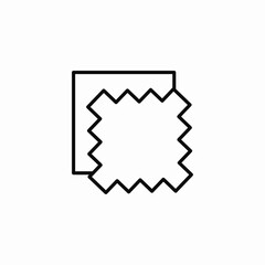 zigzag fabric swatch icon sign vector