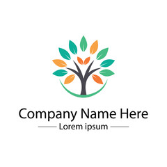 Minimalist Tree Logo Design Natural and Green Concept