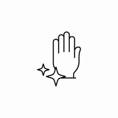 Obraz premium clean hand with stars icon sign vector