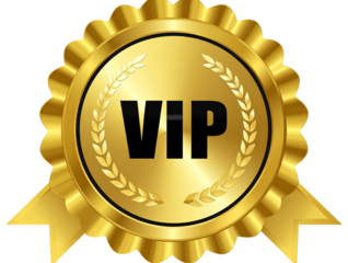 Luxury Diamond-Shaped VIP Emblem in Gold, Transparent Vector PNG