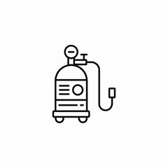 oxygen tank with regulator icon sign vector