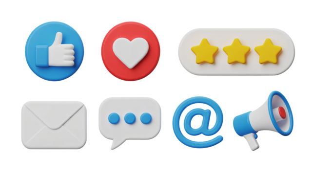 vector illustration of a set of icons with headphones