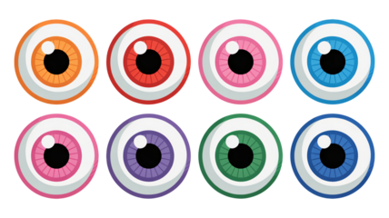 set of funny cartoon eyes