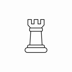 chess piece rook icon sign vector