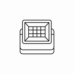 grid panel light icon sign vector