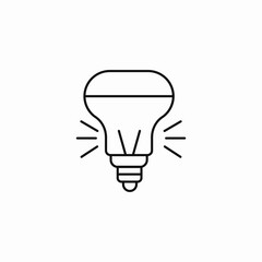 glowing light bulb icon sign vector
