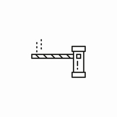barrier for parking lot icon sign vector