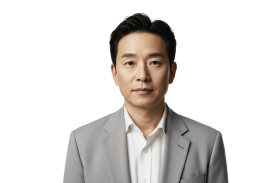 Adult individual, ambiguous, in muted business attire, leaning forward with empathetic gaze, actively listening in a transparent studio. Concept of corporate professionalism and trust