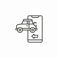 car ride hailing icon sign vector