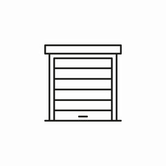 closed garage door icon sign vector