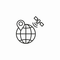 global positioning satellite icon sign vector