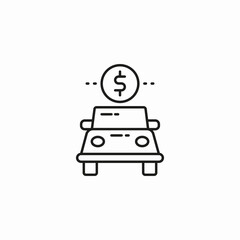 paid car parking icon sign vector