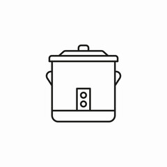 rice cooker icon icon sign vector