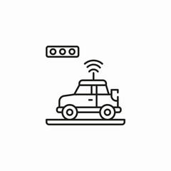 self driving car icon sign vector