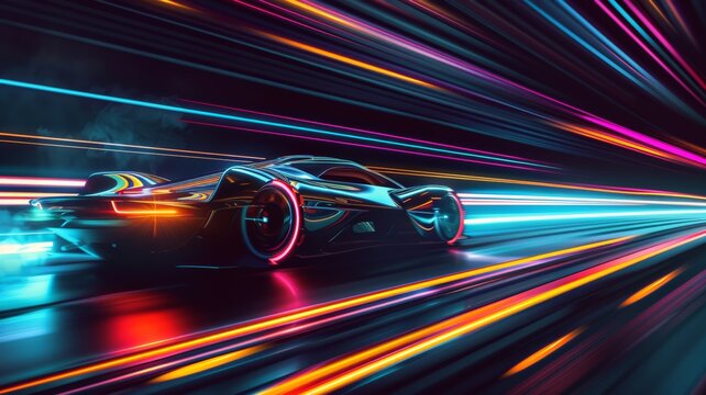 The futuristic and cool car background. - Powered by Adobe