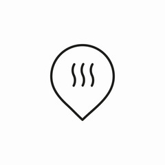 steam location indicator icon sign vector