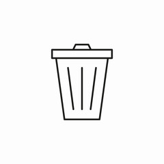 waste basket icon icon sign vector