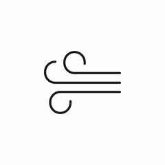 wind blowing icon icon sign vector