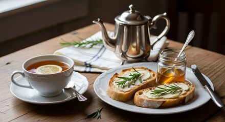 Traditional food items styled neatly