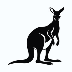 Australian kangaroo silhouette with a distinctive silhouette style