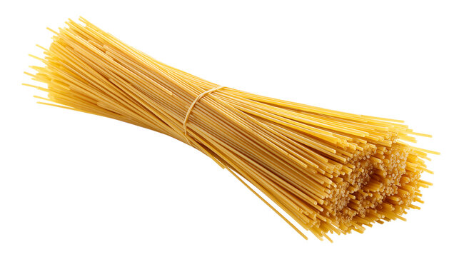 A bunch of pasta is sitting on a white background - Powered by Adobe