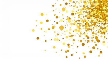 Golden Confetti Burst Abstract Background with Circular Design, White Space, Celebration Theme, Gold, Party, Texture Celebration, Texture