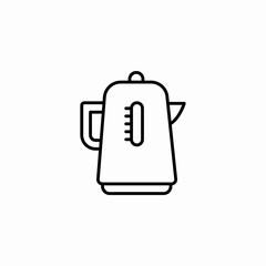 electric hot water kettle icon sign vector