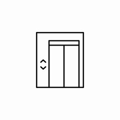 elevator door icon sign vector