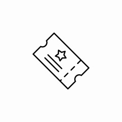 ticket with star icon sign vector