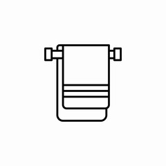 towels on towel bar icon sign vector