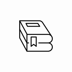 two books stacked with bookmark icon sign vector