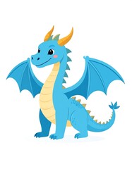 Naklejka premium Cute cartoon dragon