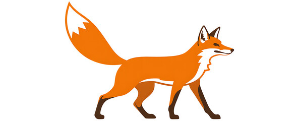 Fototapeta premium Fox isolated on transparent background