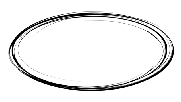 Oval frame of swirling, blurred lines