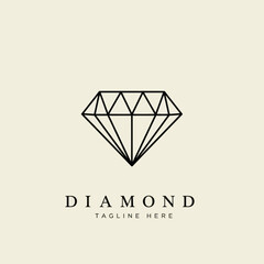 Logo Diamond Outline Minimal
